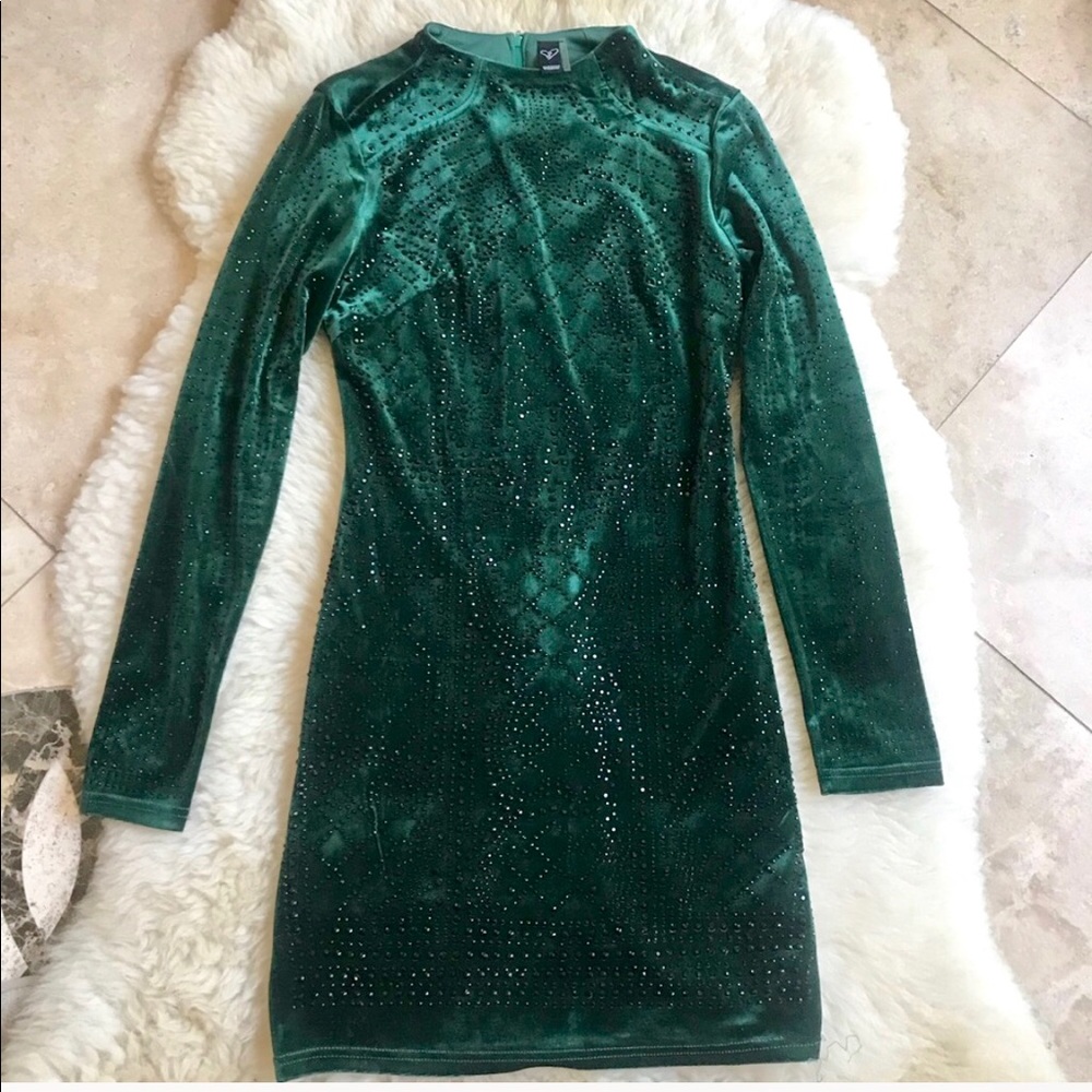 Green Velvet Dress ❕
